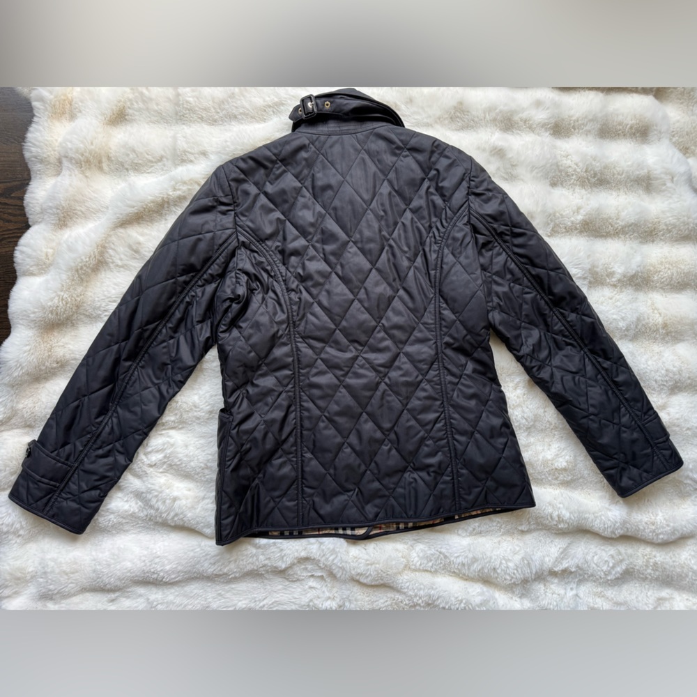 Burberry Fernleigh Quilted Jacket Black Check Lined XL - Picture 11 of 16